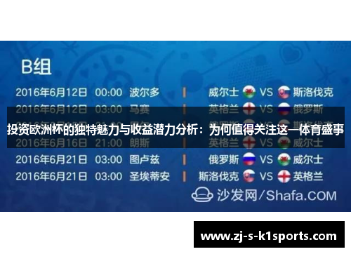 投资欧洲杯的独特魅力与收益潜力分析:为何值得关注这一体育盛事 投资欧洲杯的独特魅力与收益潜力分析:为何值得关注这一体育盛事